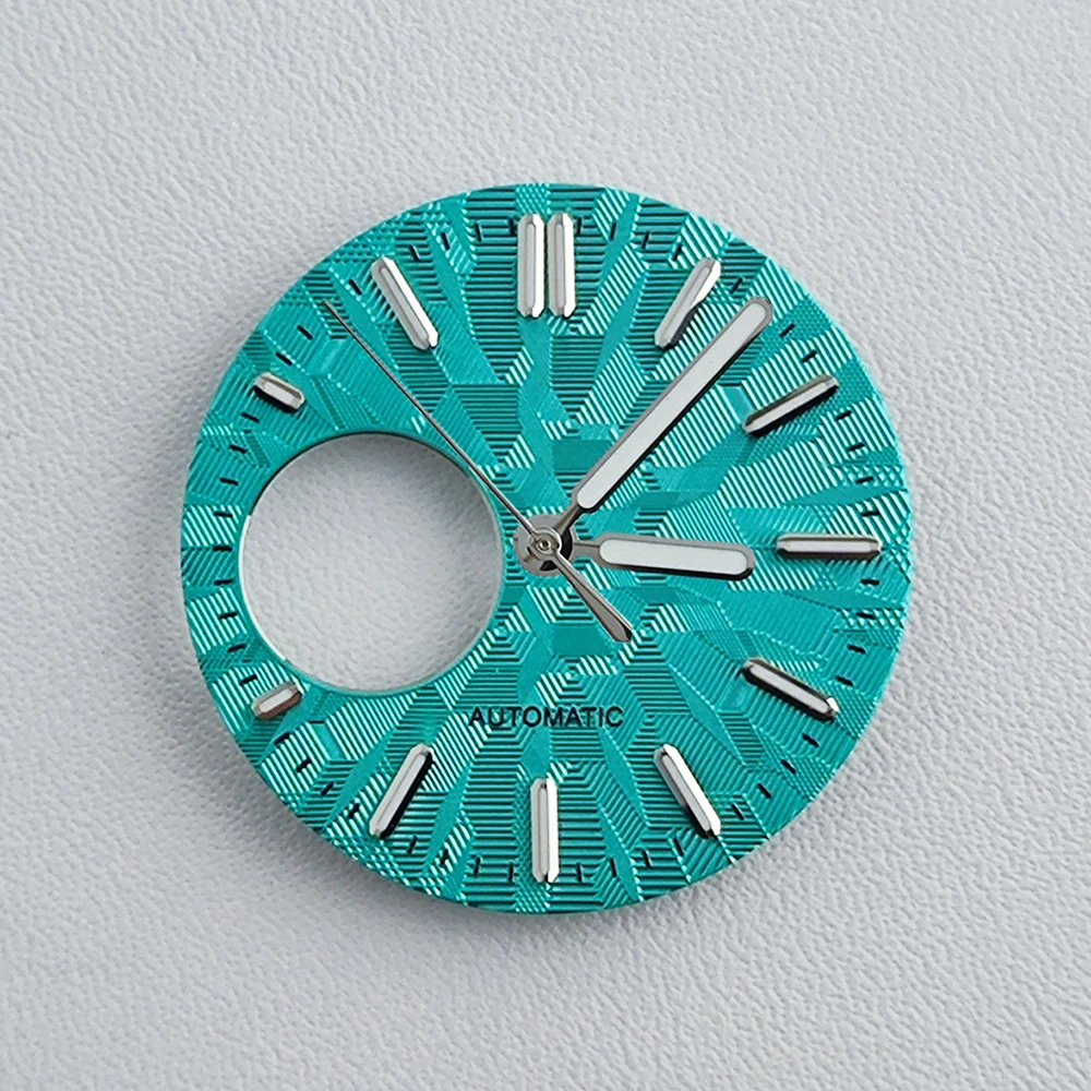 28.5mm New NH38 Hollowed Out Dial Custom Logo Dial Green Luminous for NH38 Movement Watch Accessories Repair Tools