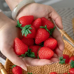 Simulation Strawberry Fake Fruit Food Model Ornament Craft Photography props Wedding Party Home Decor