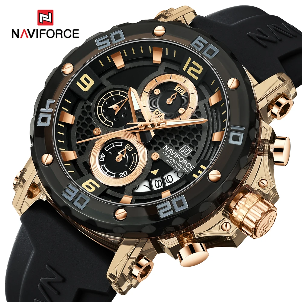 New NAVIFORCE 2025 Luxury Military Men Watch Chronograph Quartz Luminous Man Wristwatch Sports Waterproof Watches Men Reloj