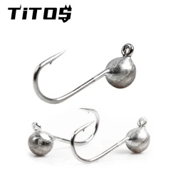 Ball Ice Jig Head Hook 2.5mm/3mm/4mm/5mm Ice Fishing Hook Swing Jig Head Deep Water Soft Lure Tungsten Ice Fishing Jig Head