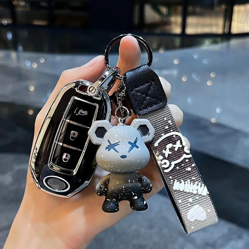 for Infiniti Q50 Q60 QX50 QX55 QX60 Q70L Remote Decoration Cover Key Case Fob Shell Keychain Ring Holder Interior Accessories view 5