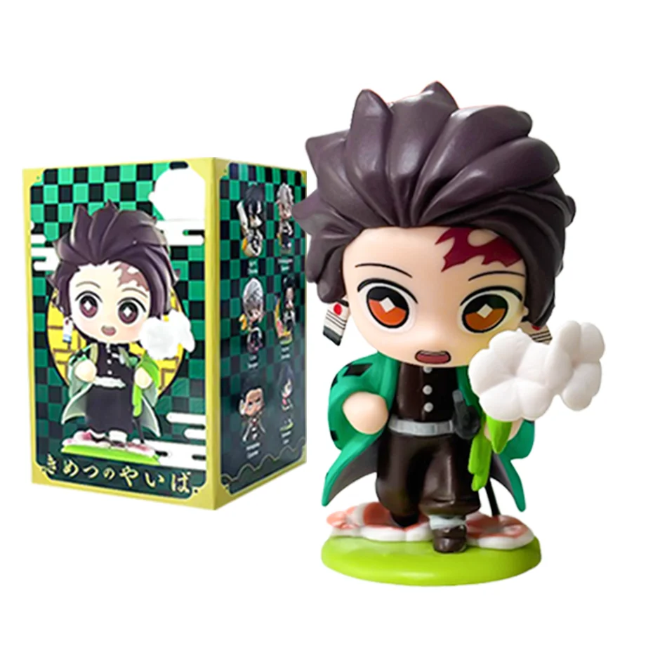 Demon Slayer Tanjiro Kamado Nezuko anime cartoon figuur blinde doos creatieve gepersonaliseerde standbeeld model ornament verrassing geschenkdoos