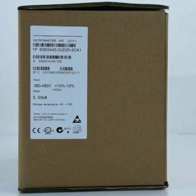 

NEW 6SE6440-2UD25-5CA1 MICROMASTER 440 Constant Torque 5.5kW Overload 150% 60S 6SE6 440-2UD25-5CA1