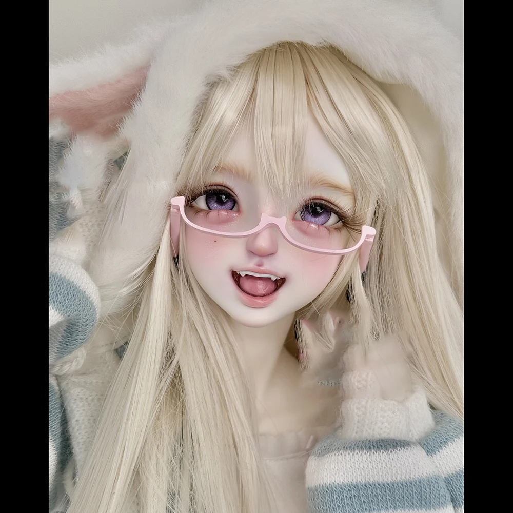 New 1/4 BJD Doll Head No Makeup Resin Material DIY Doll Accessories Lovely Doll No Makeup Doll Toys Gift