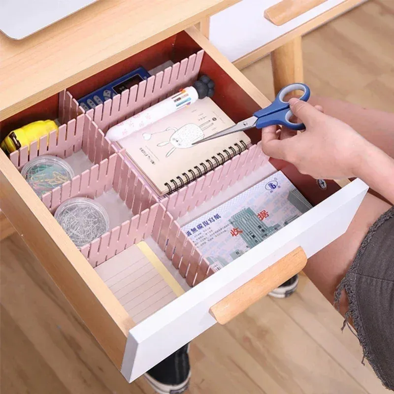 4pcs/set Adjustable Divider Board Household Storage Cabinet Combination Underwear Socks Sundries Drawer Organizer Home Storage