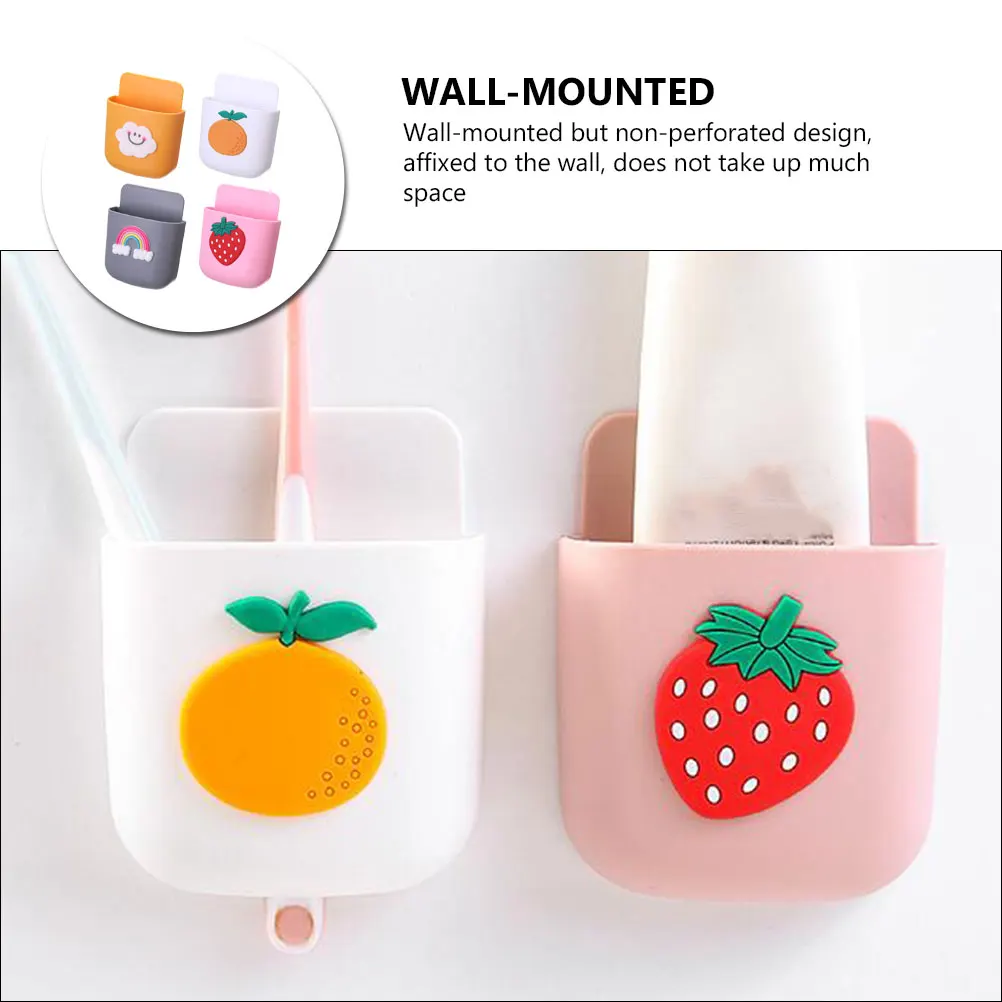 Soporte para mando a distancia montado en la pared, cajas de almacenamiento para aire acondicionado, soporte para teléfono móvil, dormitorio moderno y sala de estar, 4 Uds.