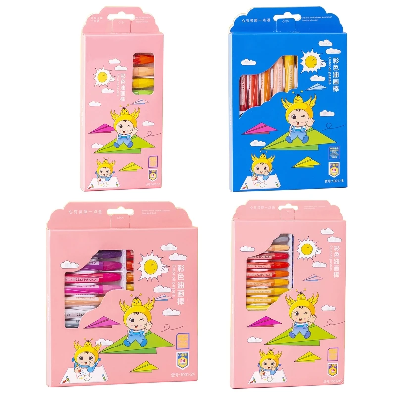 Масляные пастели 12/18/24/36 цветов моющиеся художественные граффити мелки художник набор для детей