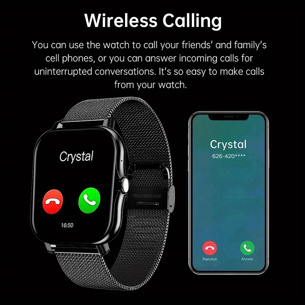 Nuevo reloj inteligente con pantalla HD de 1,44 pulgadas, presión de oxígeno en sangre, monitoreo de la salud del sueño, relojes con llamadas Bluetooth para mujeres y hombres, para regalo - Image 5