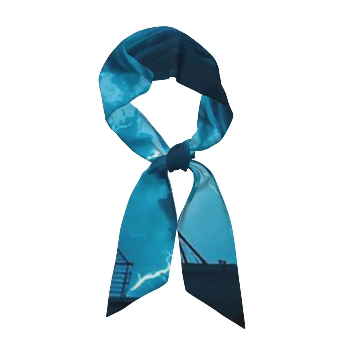 Fantasy World Tornado Apocalypse (2) Women Long Narrow Scarf Silky Skinny Scarf Multi-use Neck Head Wrap for Office Daily Party