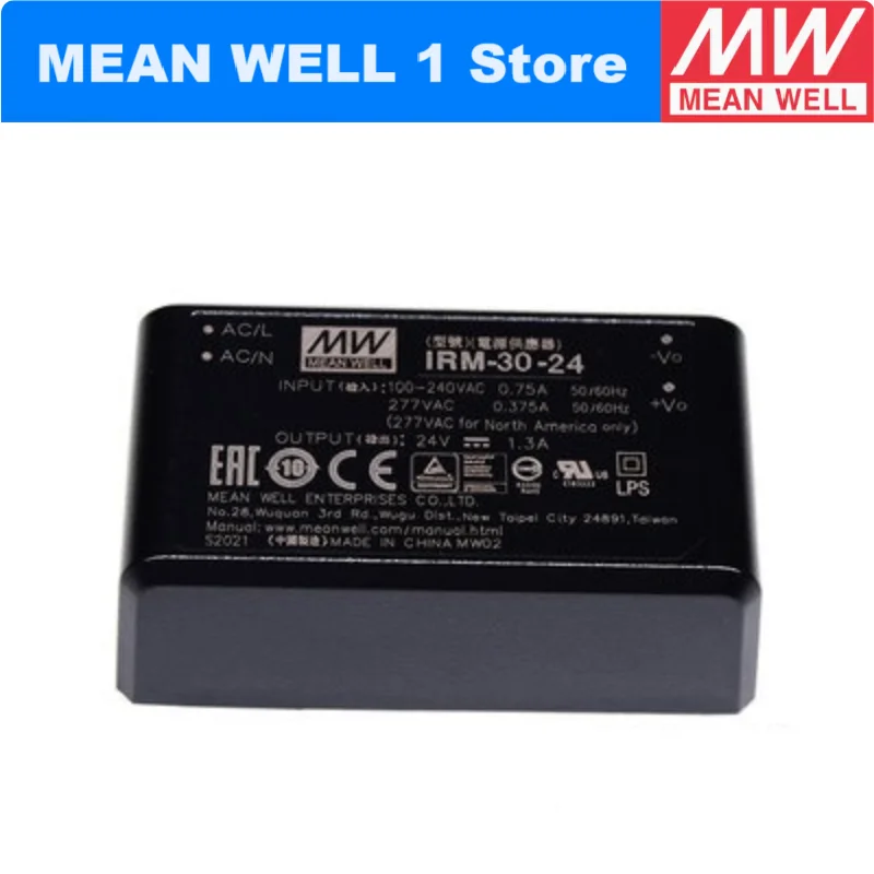 MEAN WELL IRM-30 IRM-30-5 IRM-30-12 IRM-30-15 IRM-30-24 IRM-30-48 AC-DC PCB-Mount Green Power Module