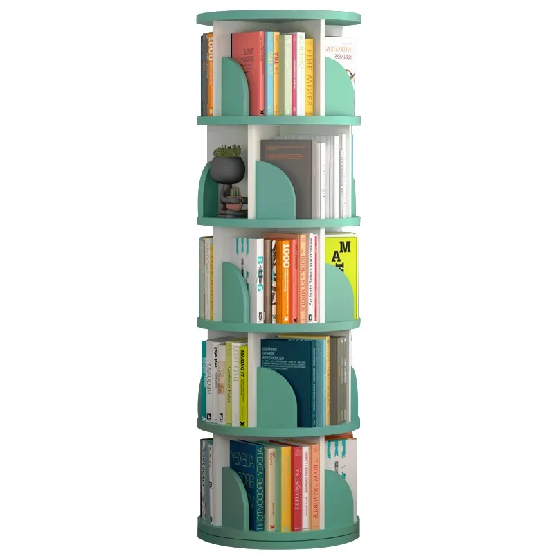 Customize.Rotating Bookshelf 360 Degree Bookcase Floor Shelf Simple Multi-layer Home Student Bookshelf