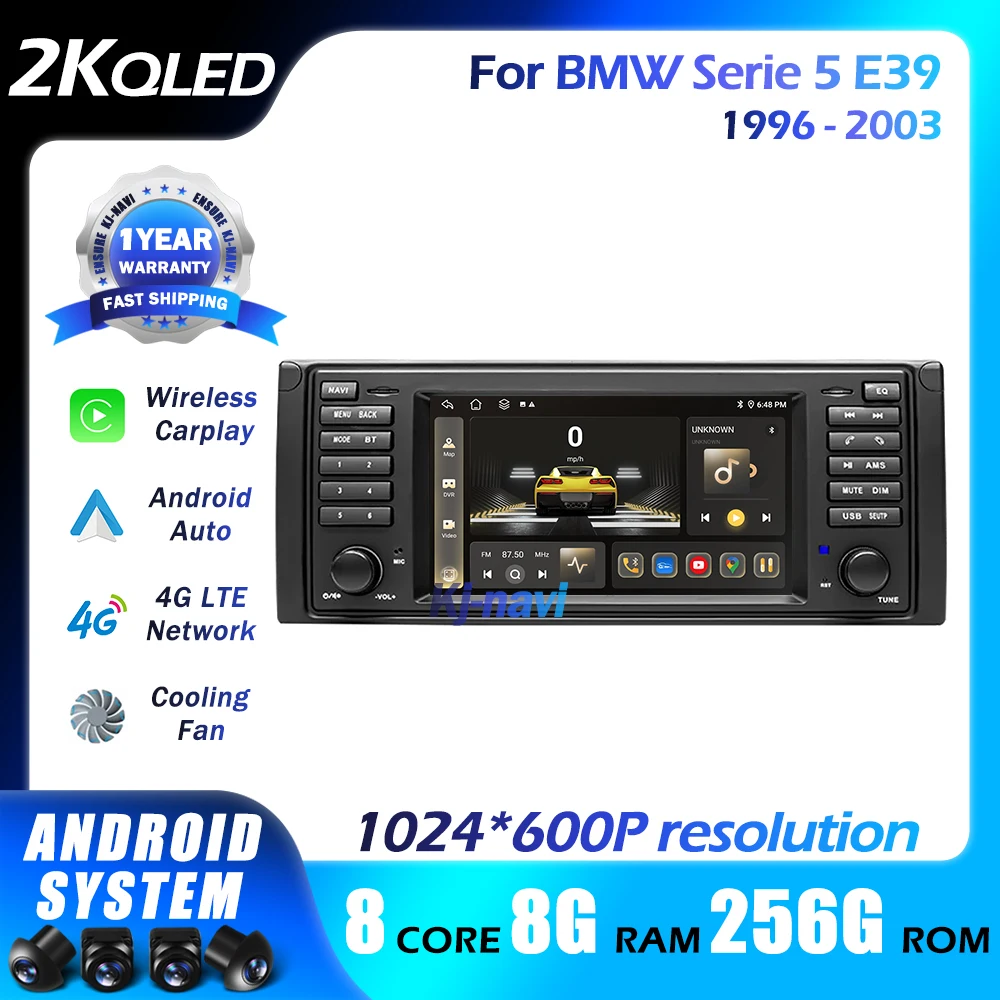 

Android 14 Car Stereo Radio For BMW Serie 5 E39 1996 - 2003 Multimedia Video Player Navigation Head Unit Carplay IPS DSP 4G Wifi