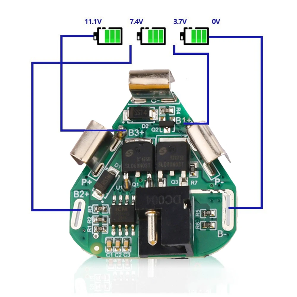 Battery Charging Protection Board 3S BMS 12.6V 25A Li-Ion Lithium Battery Pack Protection Circuit Board Module for Power Tools