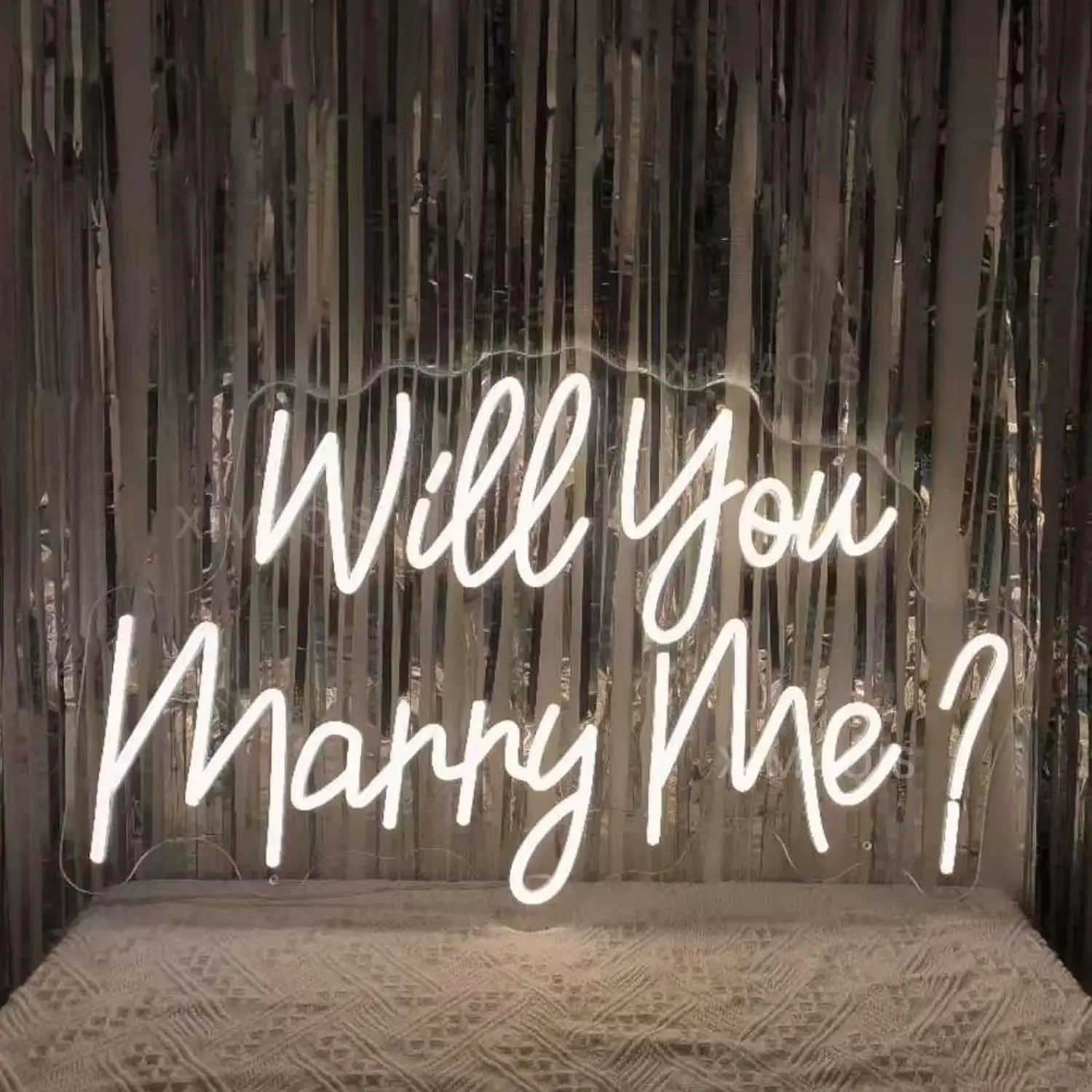 

Will You Marry Me Neon Sign Engagement Party Marriage Proposal Neon Light Decor Wedding Grass Wall Backdrop Decoration Sign