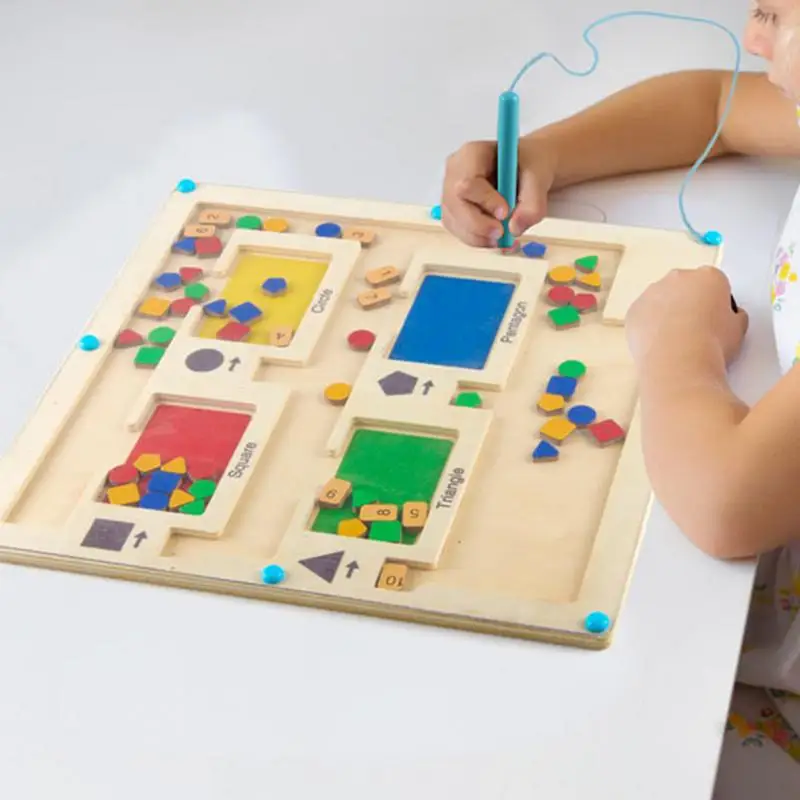 Magnetisch kleur- en nummerbord Houten magneet Sorteerbord Activiteiten Tellen Matching Game Educatieve vaardigheden Leren speelgoed