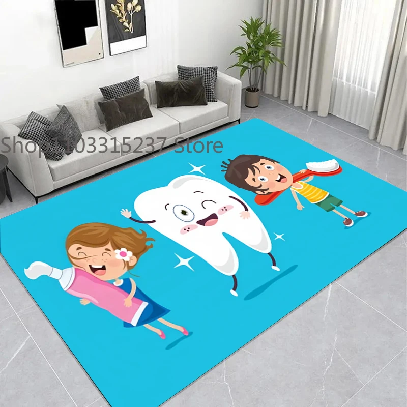 

The Dentist Tooth Bathroom Mat Anti-slip Absorb Water Long Strip Cushion Bedroon Mat Hotel Decor Mat