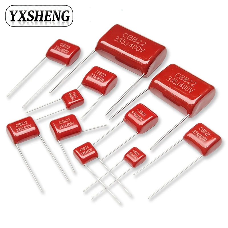 10PCS 400V 10nF 22nF 33nF 39nF 47nF 100nF 220nF 470nF CBB Polypropylene Film Capacitor 103 223 104 393 473J 333 154 224 334 474J