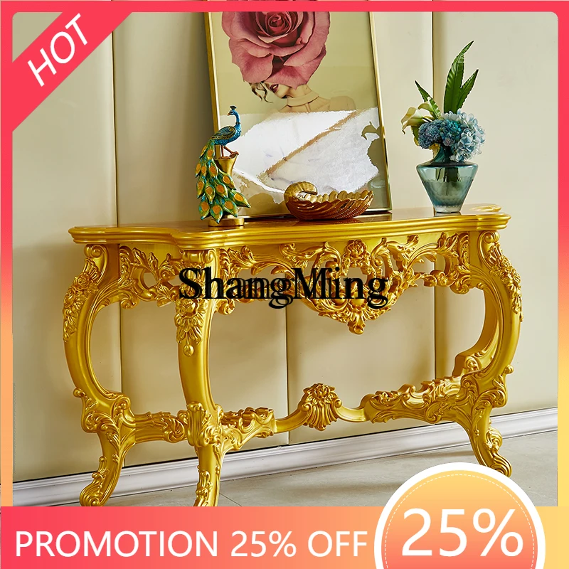 

CL solid wood entrance table carved living room entry wall cabinet high-end villa