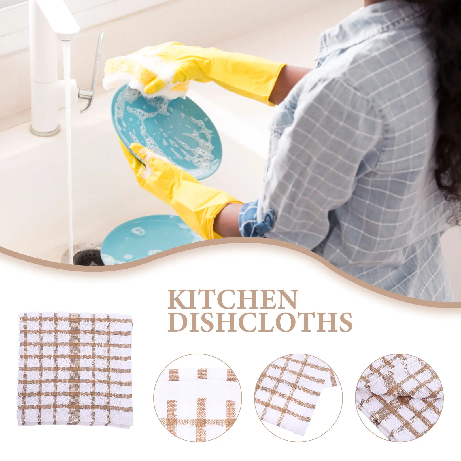 

3pcs Pure Cotton Kitchen Dishcloths Japanese Waffle Weave Absorbent Cleaning Towels Tea Cloths Non Oily Reusable Rags