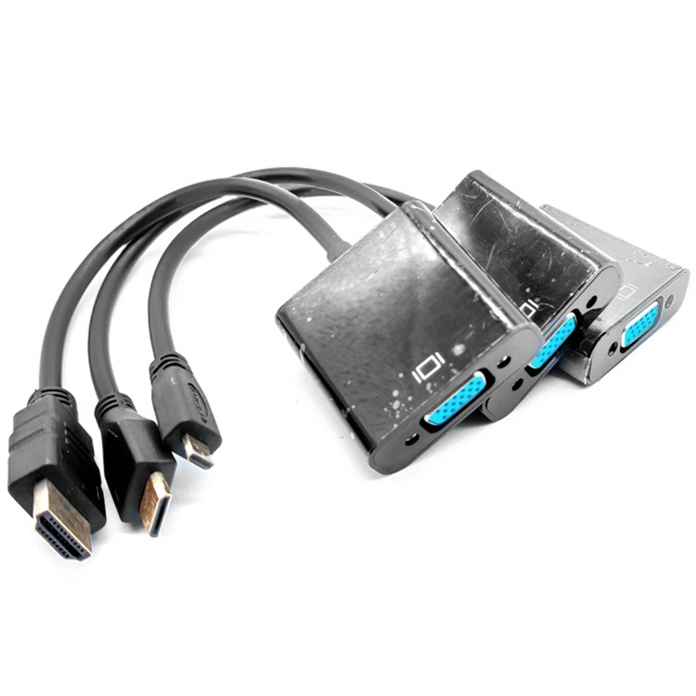 

HDMI compatible VGA cable converter digital to analog 1080 is used for PC, laptop, tablet, HDTV plug to VGA home converter adapt