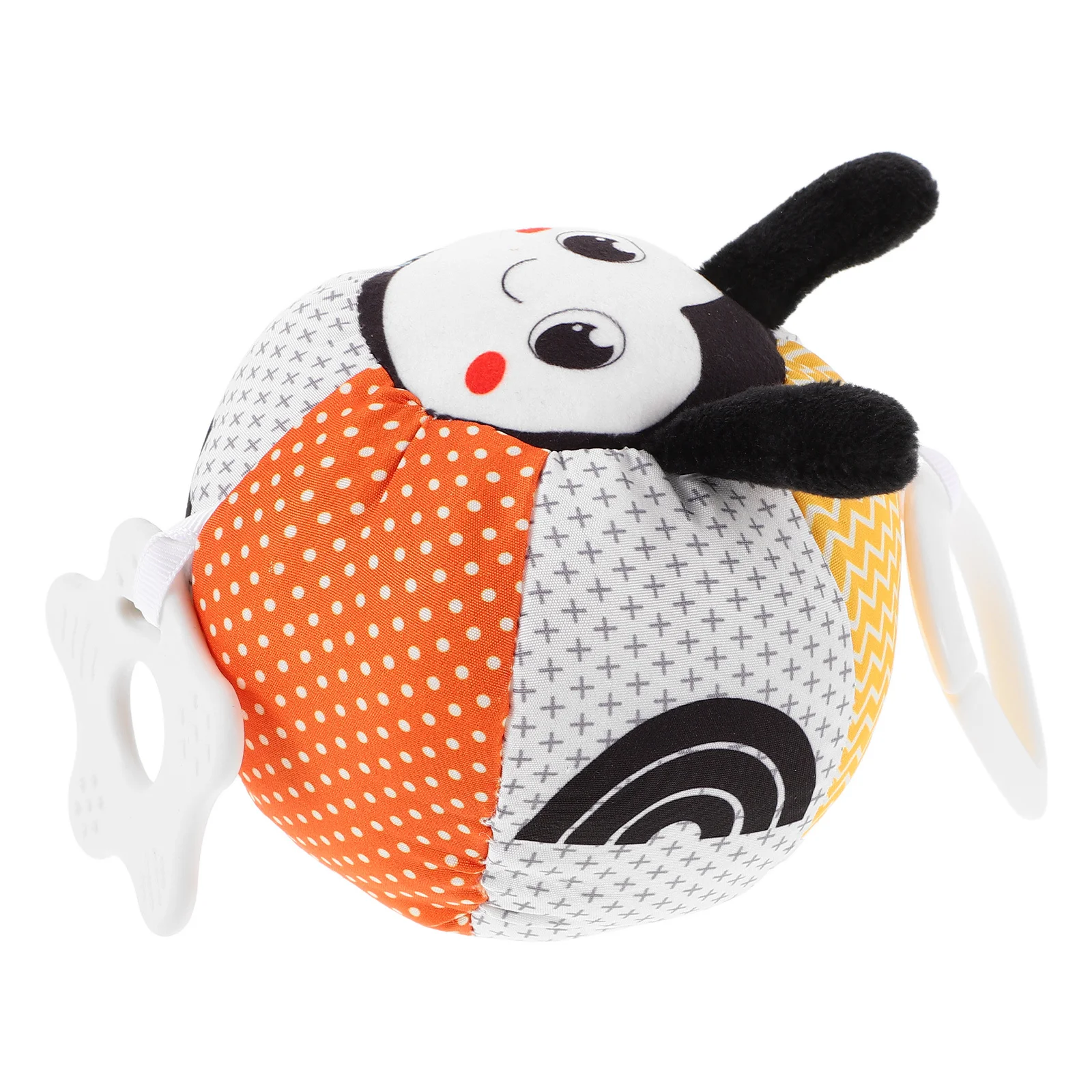 Bola de agarre de mano para educación temprana de bebé, tela suave de textura múltiple colorida para la barriga, silla alta, sonajero sensorial