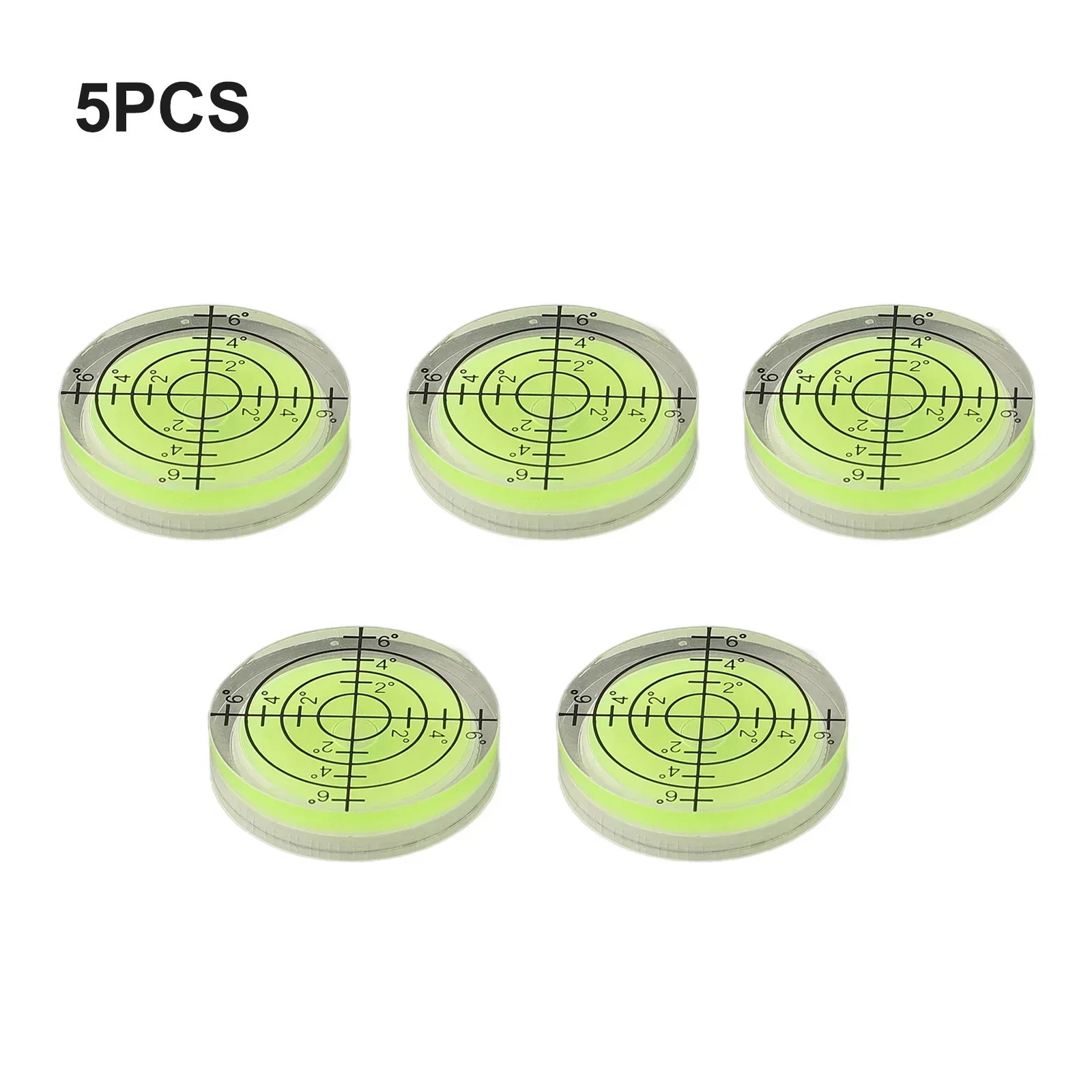 1/5pcs 32mm Round Circular Measuring Meter For Spirit Bubble Degree Mark For Level 1.26x0.28inch Bubble Level Measurement