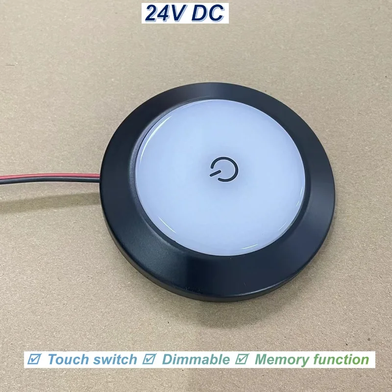 φ70mm Dimmable LED Ceiling Light Warm White 24V DC Spotlight with Memory Function for 5th Camper Trailer Luxury Yacht Marine