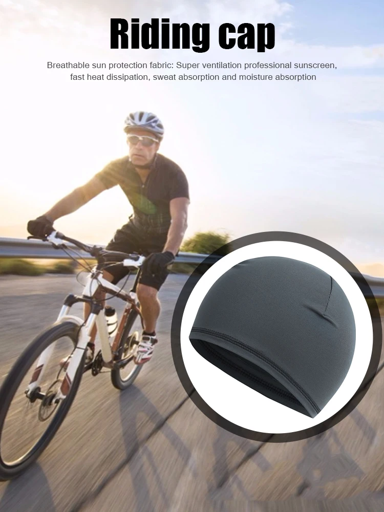 Unisex Kühlung Schädel Kappe Atmungsaktive Sommer Radfahren Anti-UV Fahrrad Helm Lauf Hut Schnelle Wärmeableitung Kopfbedeckung