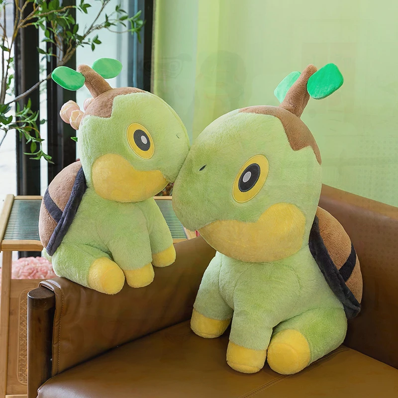 Pokémon Turtwig Plush Doll Turtle Stuffed Toy with Sprout on Head Soft Pocket Monster Plushie Anime Figure Collectible Kids Gift