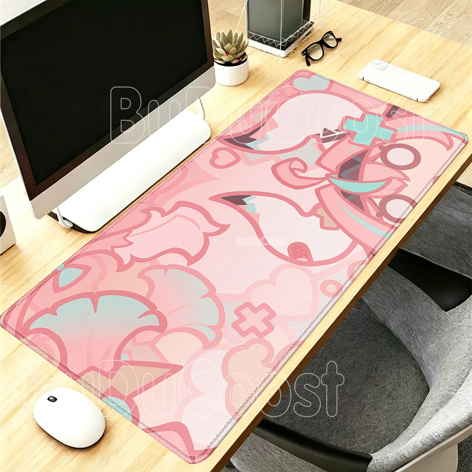 HD Printing Genshin Impact Character Pattern Mouse Pad PC Gaming Large Rubber Mousepad Office Non-slip Base 400x900mm Desk Mat