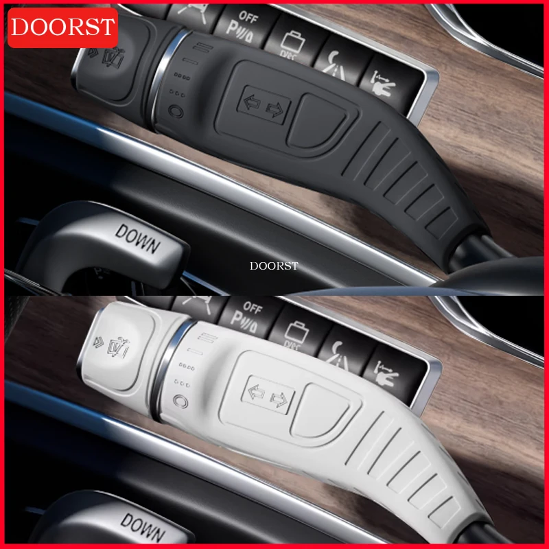 For Mercedes Benz C E GLC Class W205 W213 X253 Car Shift Lever Wiper Rod Silicone Cover Trim Frame Interior Accessories