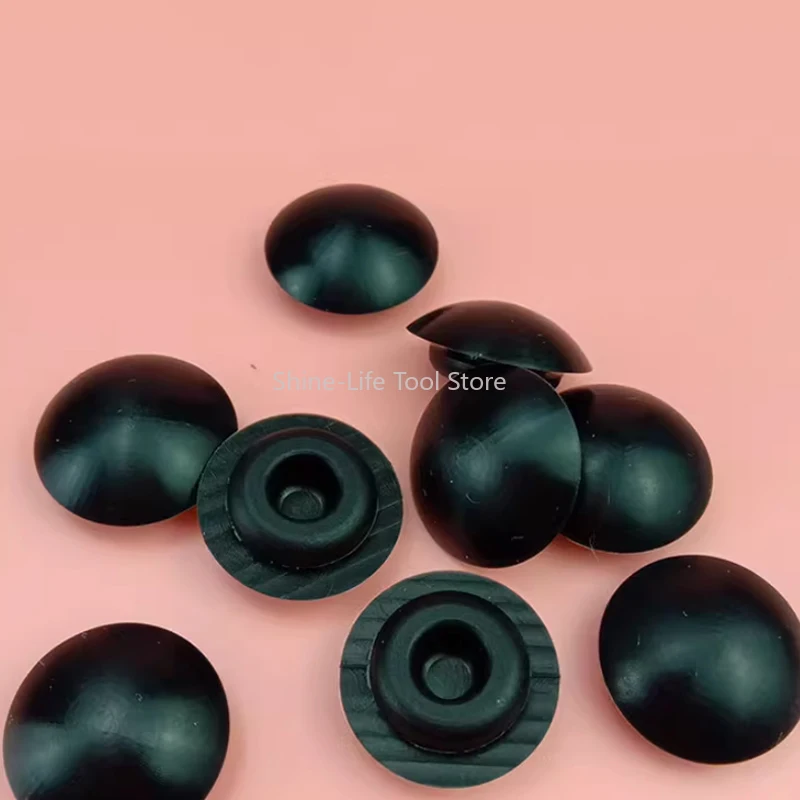 Black/White 9.5mm Snap-on Silicone Rubber Hole Plugs Dust-proof Waterproof Curved Snap-on Blanking End Bore Plug Seal Stopper