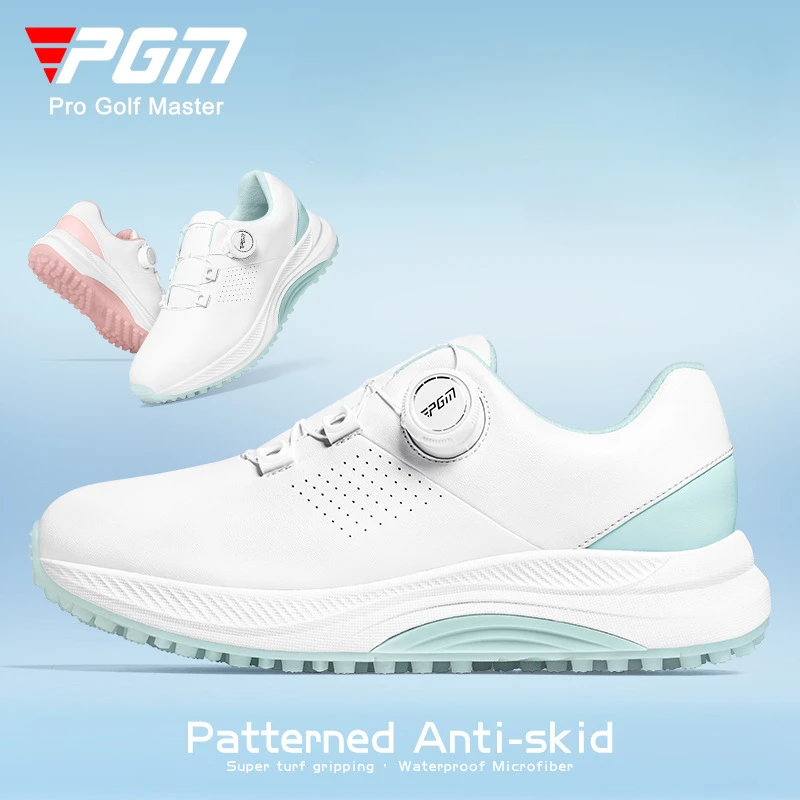 pgm-chaussures-de-golf-impermeables-pour-femmes-chaussures-de-sport-d'ete-boutons-en-dentelle-augmentation-non-ald-xz403