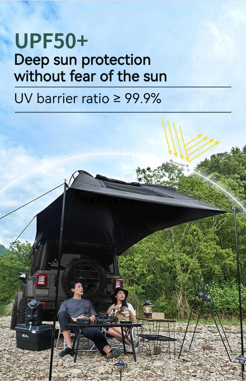 MOBI GARDEN Car Side Tent SUV Docking Camping Picnic Waterproof Sunscreen UPF50+ Convenient Black Advanced Canopy Awning Outdoor image 15