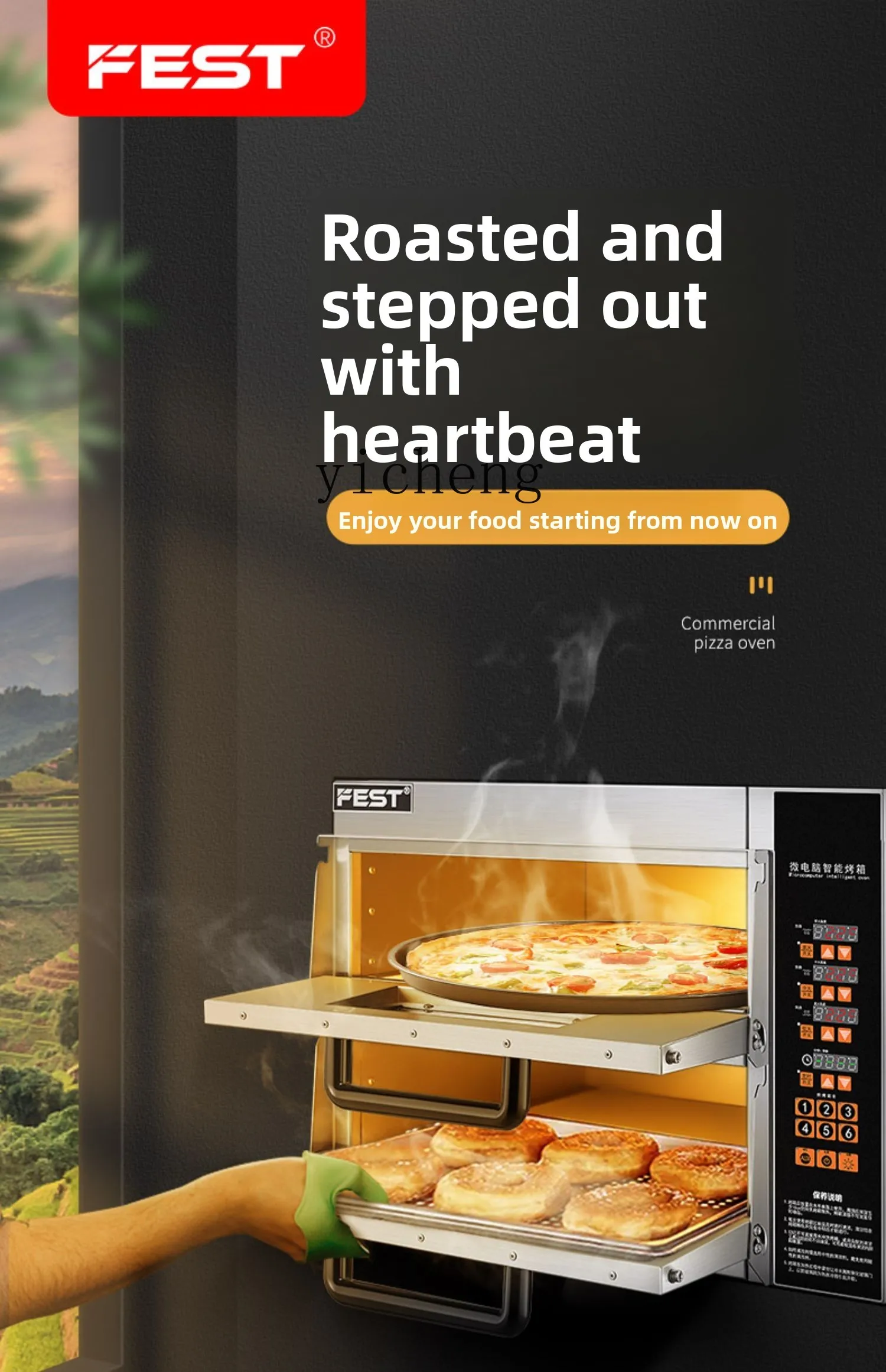 XL Commercial Pizza Oven Single Double Layer Baking Oven Baking Electric Oven Large Capacity