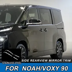 4PCS Stainless Steel Chrome Accessories For Toyota Voxy NOAH 90 2022 Car Side Rearview Mirror Trim Exterior Styling Stickers
