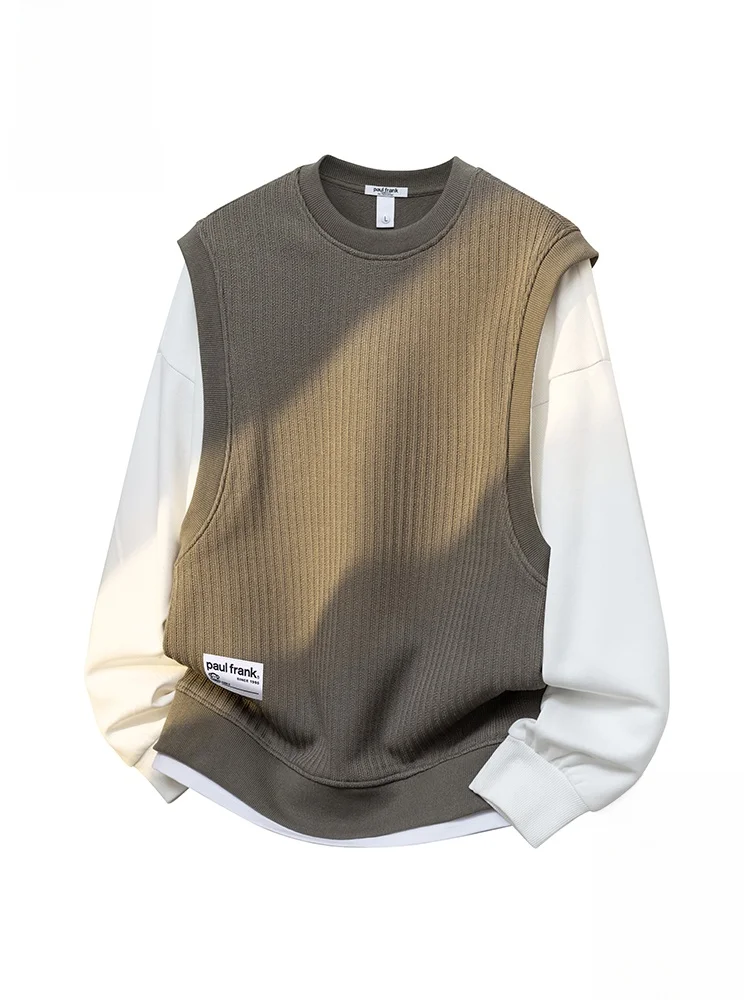 

PaulFrank Loose Fit round Ne Sweatirt for Men Color Blo Design Comfortable Polyester Fiber Casual Streetwear