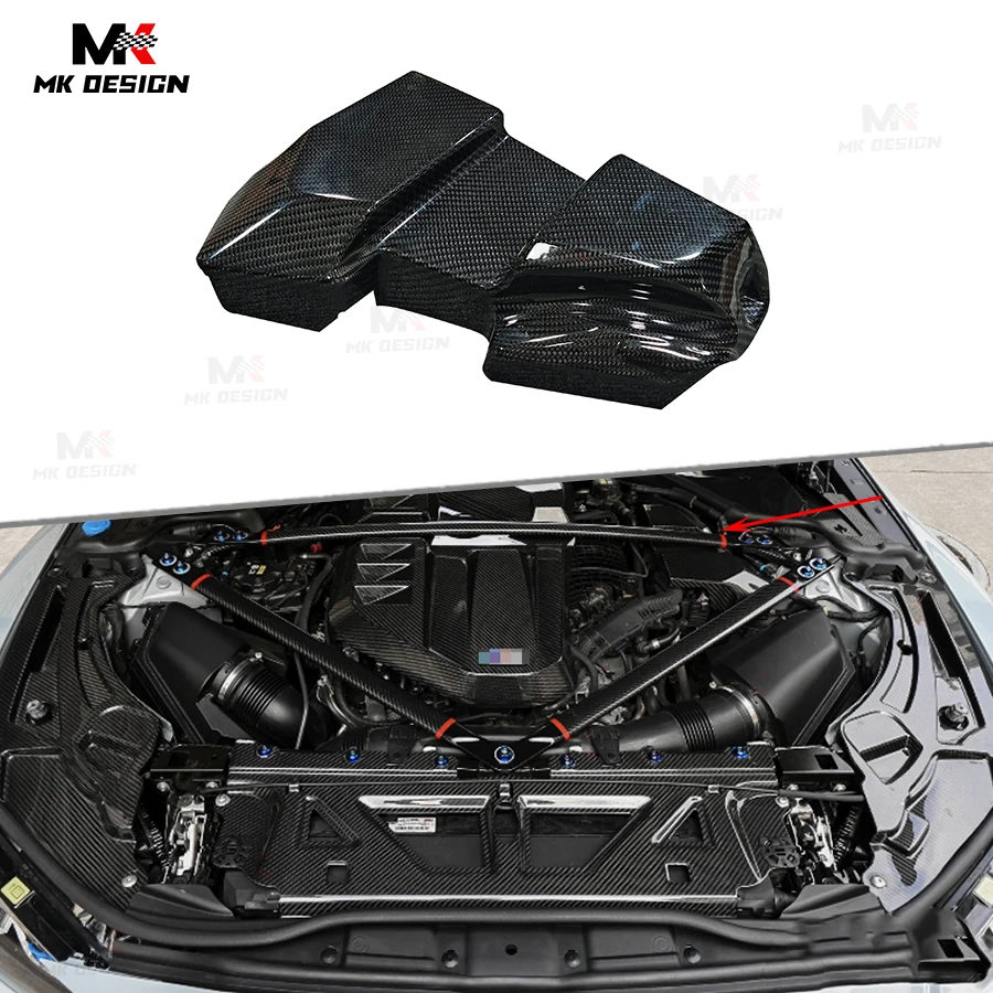 

Dry Carbon Fiber ECU Cover for BMW G80 G81 M3 G82 G83 M4 G87 M2 S58 Engine Compartment Battery Terminal Relay Cover Auto Parts