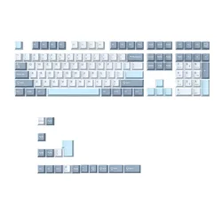 Juego de teclas PBT de doble disparo, 124 teclas, GMK, diseño ISO, Teclado mecánico para juegos, MX, interruptor azul, Wooting 75