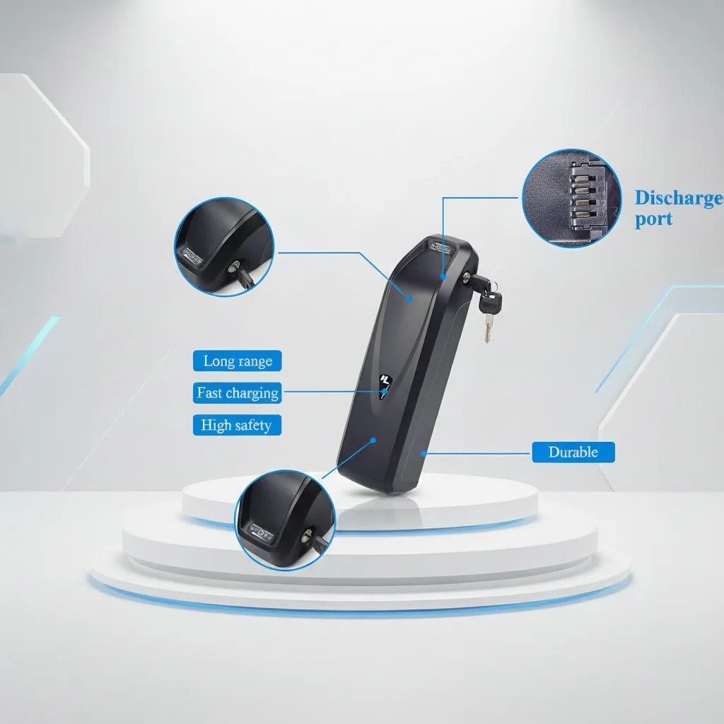 

Аккумулятор CTMA Downtube Hailong 48В 11.6Ач литиевый для электровелосипеда CTMA City V-Long Pirez Cargo, номинальное напряжение 48В