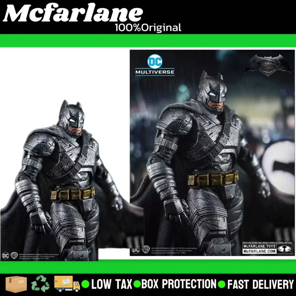 McFarlane Toy Batman Armored Suit ，Based on The Batman V Superman: Dawn of Justice  Movie  Role Model Can Handle Gifts By Hands.