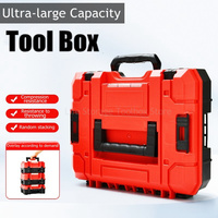 Multifunctional Tool Box Plastic Stacked Tool box organizer Suitcase Hardware Storage Portable Toolbox for Electrician Carpenter