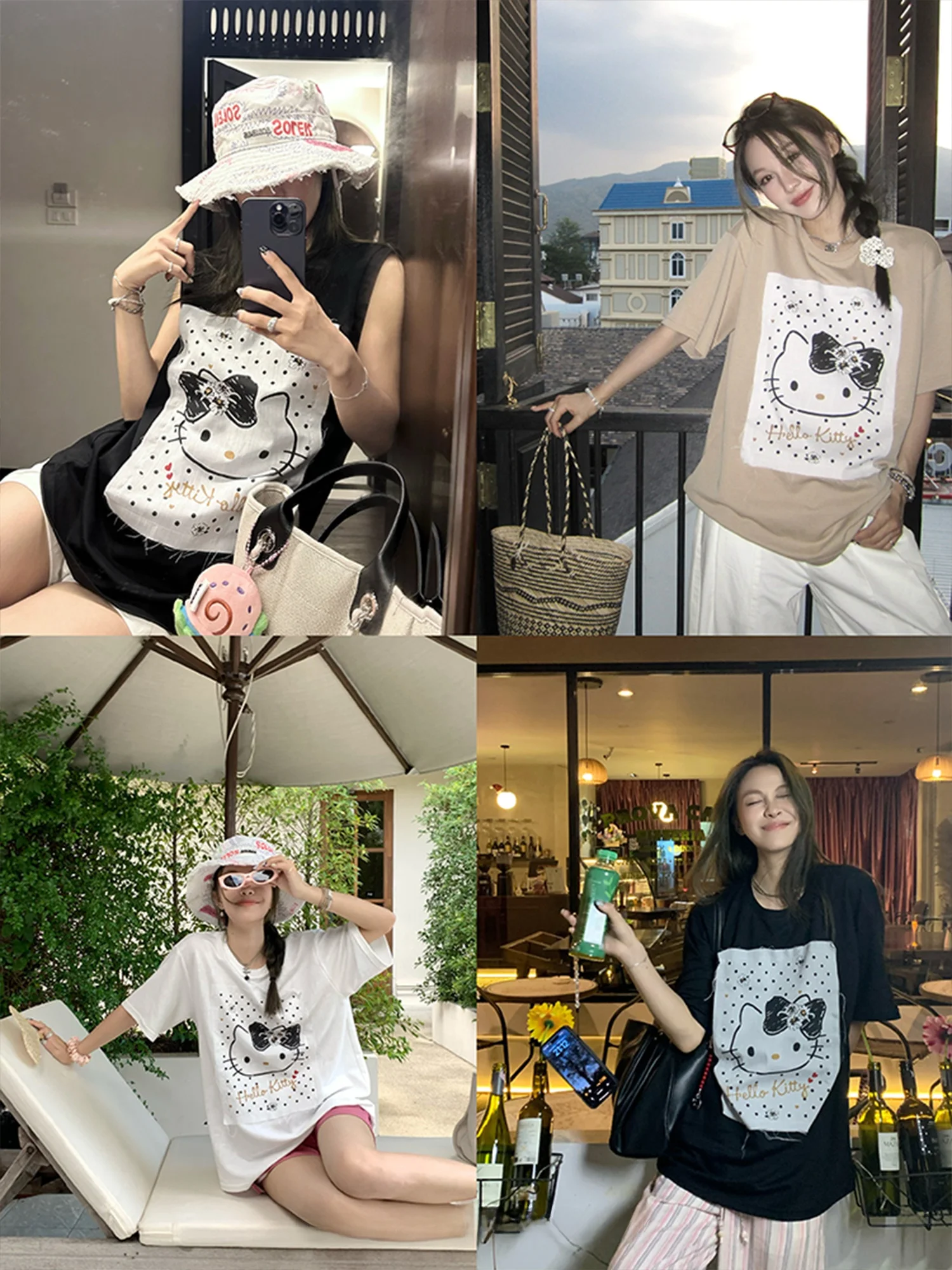 

Футболка-жилетка с принтом Kit Ruler, свободного кроя, двойная версия, универсальный топ, однотонная, повседневная, креативная, летняя, с круглым вырезом