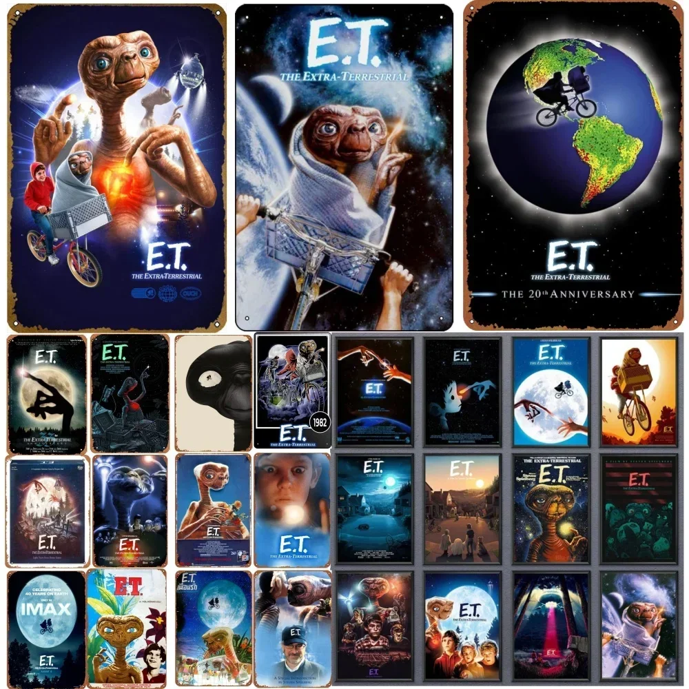 E.t. The Extra-terrestrial Ufo Movie Posters and Prints Canvas Painting Classic Film Wall Art HD Pictures Living Room Home Decor