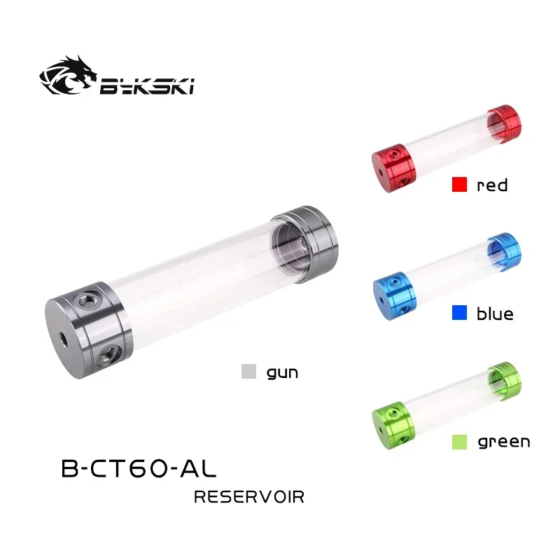

Bykski B-CT60-AL,OD 60 мм Охлаждающий резервуар для ПК Res, цилиндрический резервуар для воды, длина 260 мм