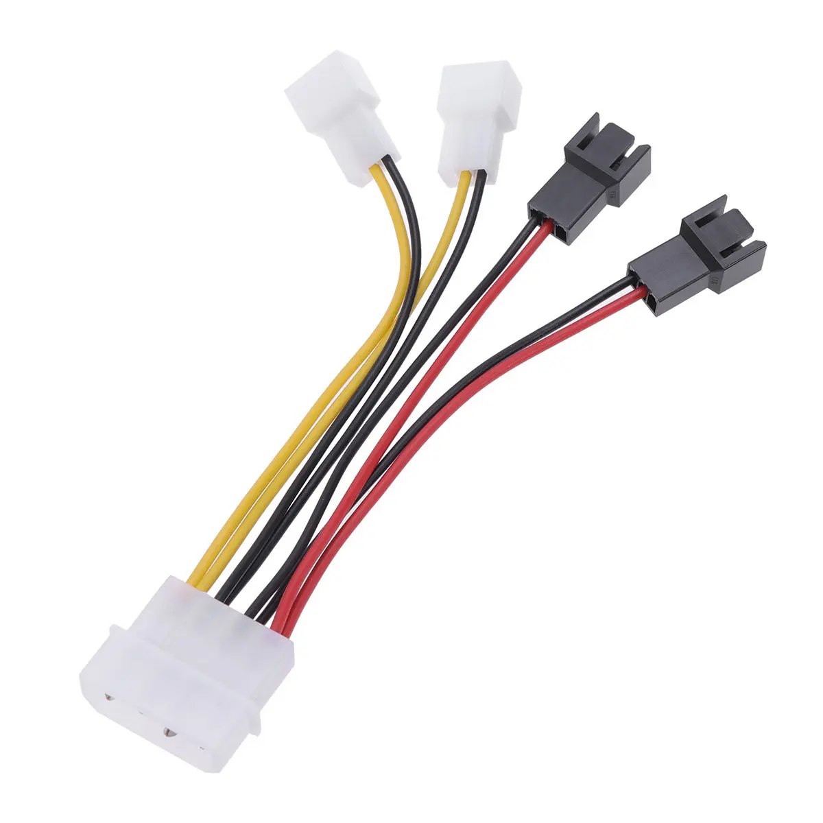 1pc Pwm Splitter Cable Black Design For Pc Cpu Cooling Extension Support Motherboard Multi Fan Control Adapter