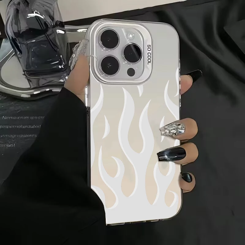 Creative Fashion Flame Fire Case For Samsung Galaxy A13 A23 A15 A35 A55 A23 A52 A73 S24 S23 S22 S21 Ultra Plus S20 FE Back Cover