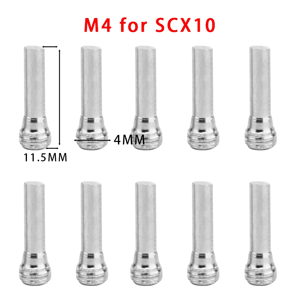 M3 M4 Front/Rear Bumper Headless Hexagon Screw Pin Drive Shaft Screw Middle Axle Bolt For 1/10 SCX10 Capra Trx4m RC Crawler Part