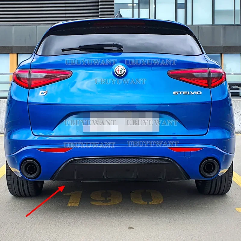 For Alfa Romeo Stelvio 2017 2018 2019 Rear Lip Diffuser High Quality Carbon Fiber / FRP Spoiler Car Bumper Apron Guard