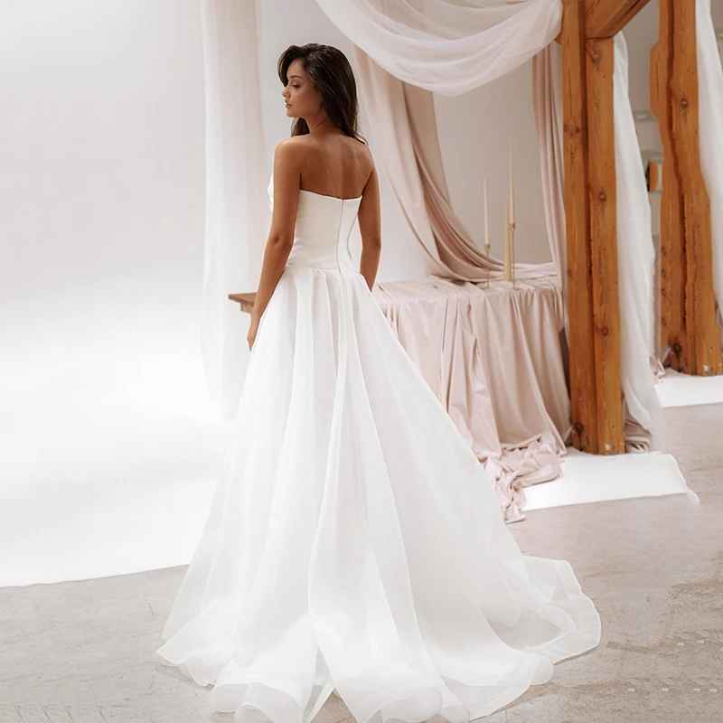 Eightree-Robe de mariée A-ligne sans bretelles pour femmes, robe de mariée formelle, Rhde mariage, tout ce qui est personnalisé, 2025